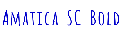 Amatica SC Bold font